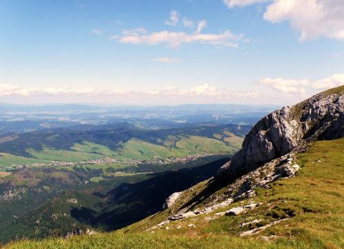 Ždiar a Spišská Magura ze Sedla pod Hlúpym