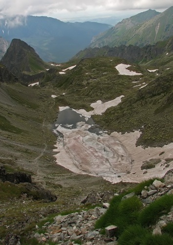 Zamrznuté pleso v Litvorovej doline
